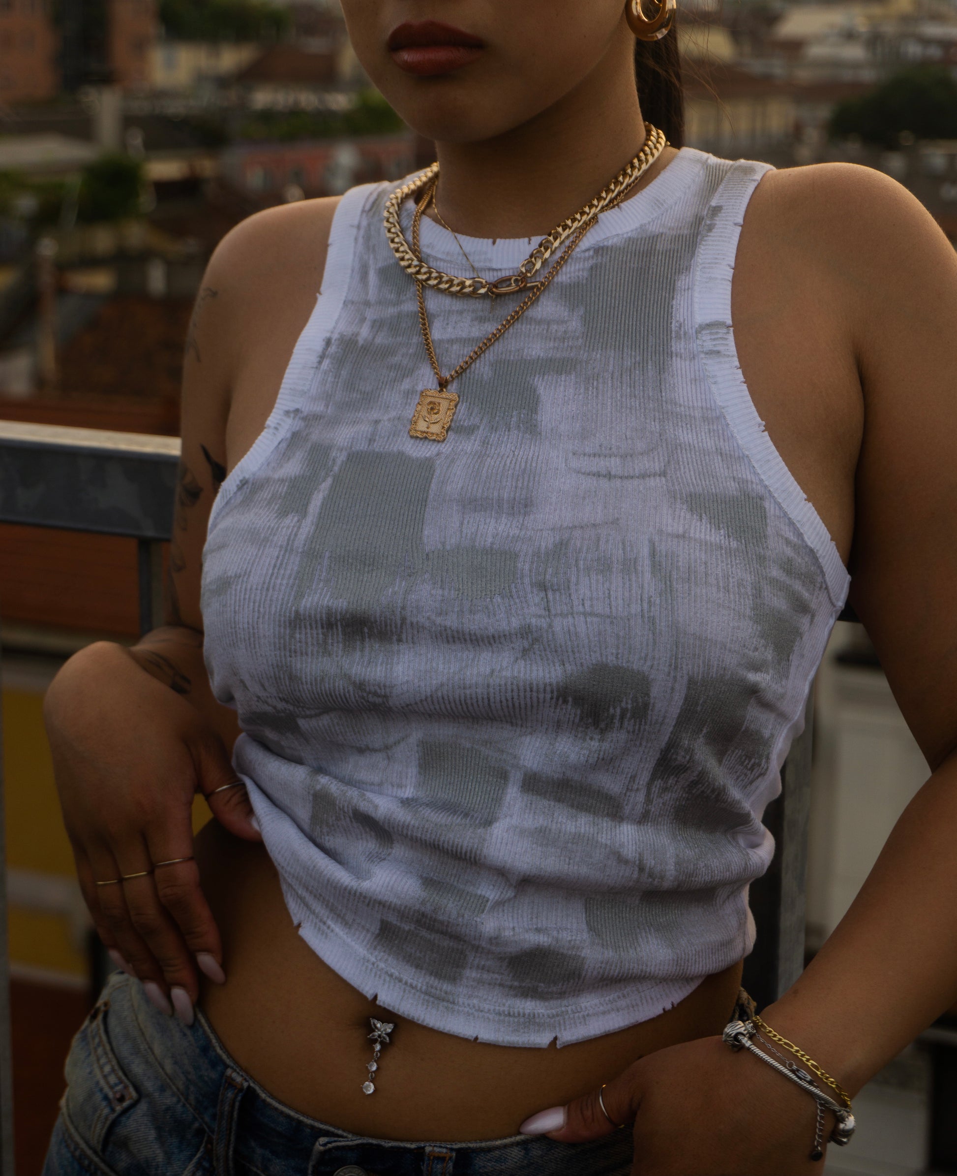 WHITE TANK TOP